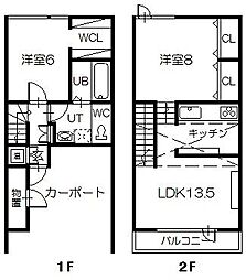 T.M.S-C 2LDKの間取図画像
