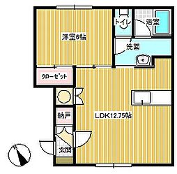 PIECE 1LDKの間取図画像
