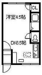 オリス留萌 1DKの間取図画像