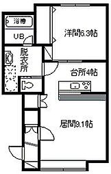 アルト28 1LDKの間取図画像
