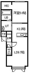 沼田新築MS 1LDKの間取図画像