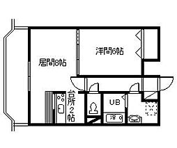 日宝ノルテ1条通 1LDKの間取図画像