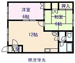 ソフィーユ九条A 2LDKの間取図画像