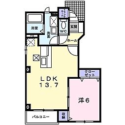 ルミネ 1LDKの間取図画像