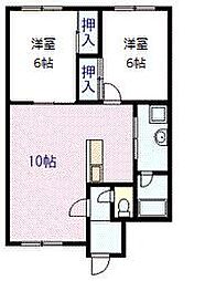 共立マリンハウス 2LDKの間取図画像