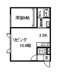 NLC2 1LDKの間取図画像