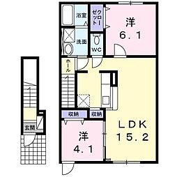 アーク・ガーデン2 2LDKの間取図画像