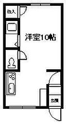 オリス砂川A ワンルームの間取図画像