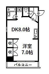 藤グリーンビル 1DKの間取図画像