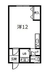 BM5 ワンルームの間取図画像