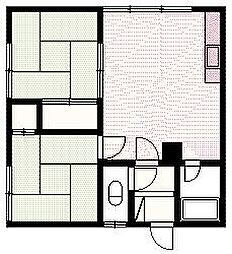 すずらんコーポA 2LDKの間取図画像
