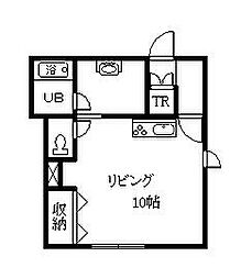 シェルト716 ワンルームの間取図画像