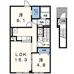 ビクトリーB 2LDKの間取図画像
