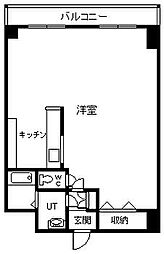 グランデ緑町 ワンルームの間取図画像