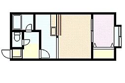 コットンハウス20 1DKの間取図画像