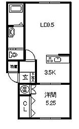 CIRCLE・1 1LDKの間取図画像