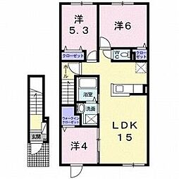 アニメート旭橋 3LDKの間取図画像
