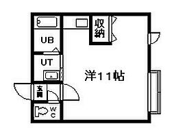 エルム医大前.C ワンルームの間取図画像