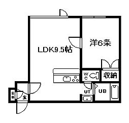 エスポアール 1DKの間取図画像