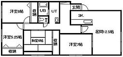 コスモハイツ 4LDKの間取図画像