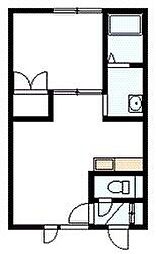 パシフィックハイツ 1LDKの間取図画像