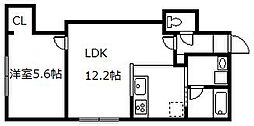 フランシール 1LDKの間取図画像