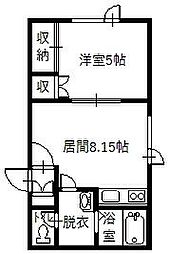 アドリアーナ 1DKの間取図画像