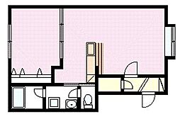 アルト3 1LDKの間取図画像