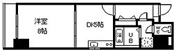 日宝ノルテ1条通弐番館 1DKの間取図画像