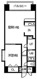 日宝ノルテ3条通 1LDKの間取図画像