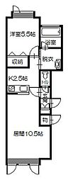 ニューエスパニア9 1LDKの間取図画像