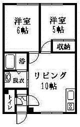 サンライズ95 2LDKの間取図画像