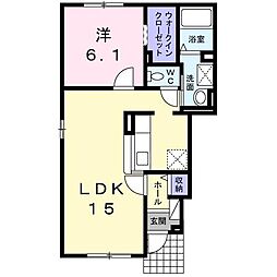 リアンカムイ 1LDKの間取図画像