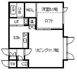 ラルジュ 1LDKの間取図画像