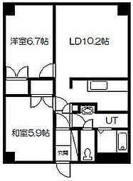 プラネックス・ヴィラ・A 2LDKの間取図画像
