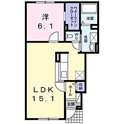 ブライトヴィラ 1LDKの間取図画像
