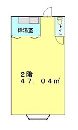 カドヤビル 1Kの間取図画像