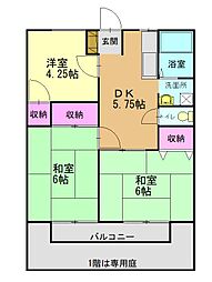 サニーコーポ 3DKの間取図画像