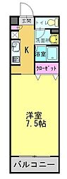 間取図画像 1K