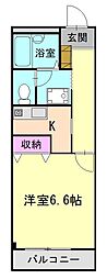 AMATAKASAGO 1Kの間取図画像