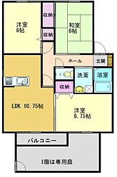 エトワール小川 3LDKの間取図画像