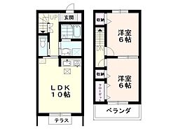 タウンステージA 2LDKの間取図画像