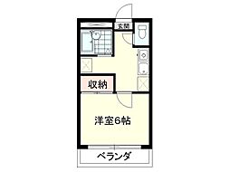 ロイヤルシャルム3 1Kの間取図画像