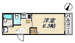 A-EAST須磨海浜公園 1階1Kの間取り