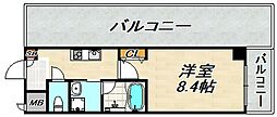 ビエラコート須磨 5階1Kの間取り