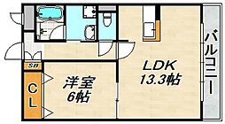 プチベルージュ 1LDKの間取図画像