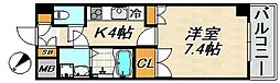 辻野ビル 1Kの間取図画像