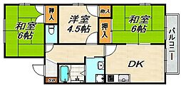 シャトレー奥須磨 3DKの間取図画像
