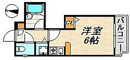 アネックス神戸 ワンルームの間取図画像