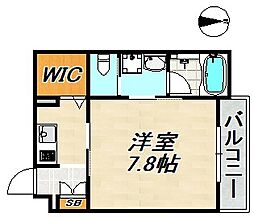ワコーレヴィアーノ須磨行幸町 1Kの間取図画像